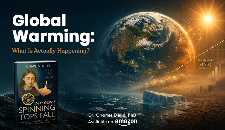 Global warming books for students with Earth, rising temperature, and climate change visuals